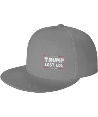 Donald Tru-m-p Lost LO'L Tru-m-p-2024 Flag-Denim Hats Cowboy Knit hat Baseball Caps Fisherman's hat Gray $18.34 Baseball Caps