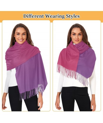 Rainbow Color Gradient Travel Wrap for Women Warm Long Large Scarves Evening Dress Shawl, 86 x 30 Inches Purple Gradient $12....