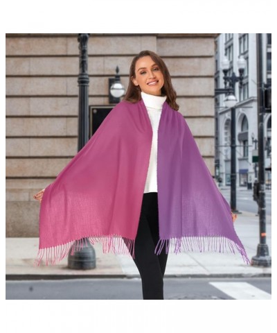 Rainbow Color Gradient Travel Wrap for Women Warm Long Large Scarves Evening Dress Shawl, 86 x 30 Inches Purple Gradient $12....