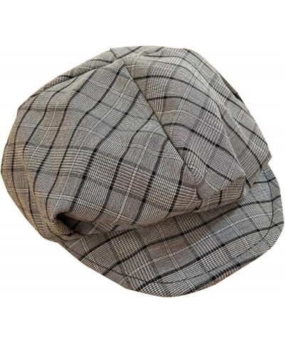 Newsboy Hats for Women Solid Plain Octagonal Newsboy Cap Men Ladies Casual Cotton Hat Winter Beret Women Painter Cap Beige $1...