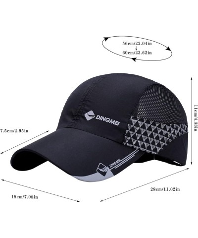 Baseball Cap for Men Women Adjustable Breathable Caps Distressed Dad Hat for Golf Cycling Running Fishing Black-2 $7.92 Baseb...