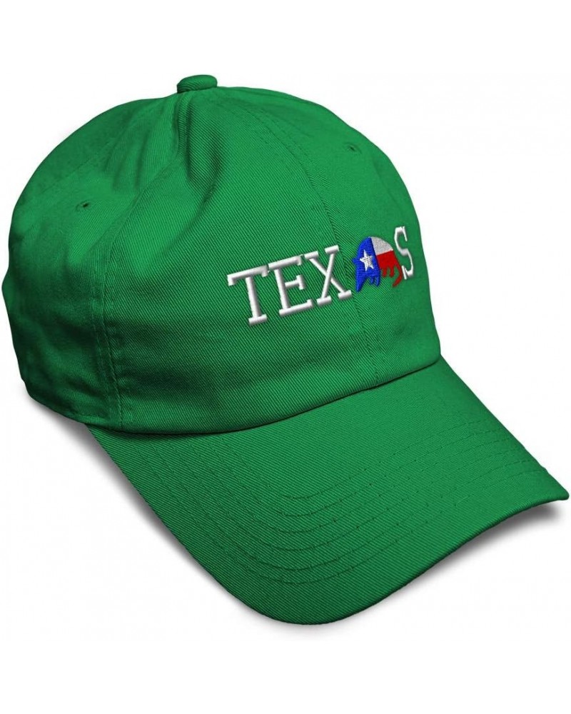 Soft Baseball Cap Texas Armadillo Embroidery Flags Nation Twill Cotton Dad Hats for Men & Women Kelly Green Design Only $13.8...