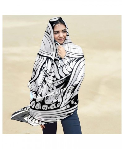 Large Shawls for Headscarf and Neck, Lightweight Shawl, Long Scarf for Women, art seamless flower and leaf $12.69 Scarves