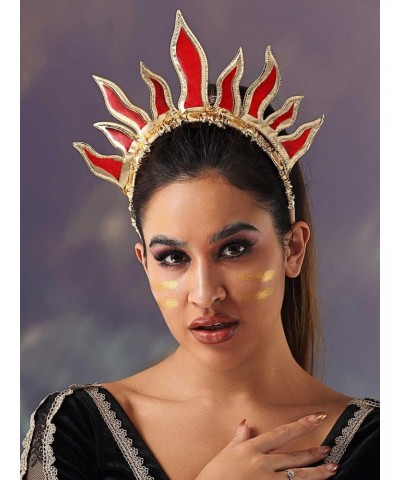 Flame Headband Red Fire Halloween Headdress Goddess Halo Headpiece Costume Hair Accessories for Women and Girls $10.18 Headbands