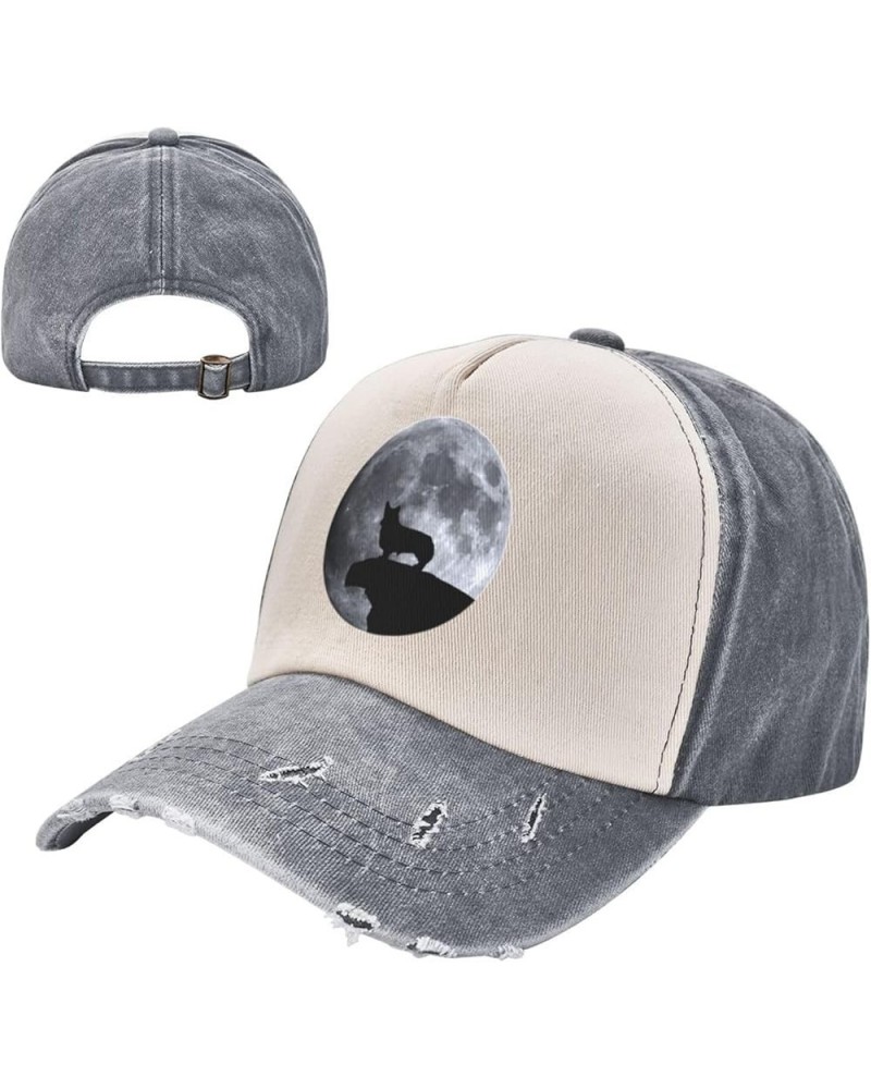 Welsh Corgi Vintage Baseball Cap, Cowboy Patchwork Wash Baseball Cap Adjustable Cotton Trucker Cap Gray Baseball Caps $9.43 B...