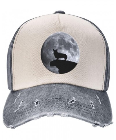 Welsh Corgi Vintage Baseball Cap, Cowboy Patchwork Wash Baseball Cap Adjustable Cotton Trucker Cap Gray Baseball Caps $9.43 B...