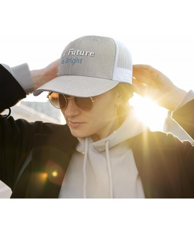 Trucker Hat Baseball Cap My Future is Bright Style B Cotton Dad Hats for Men & Women Khaki $13.23 Baseball Caps