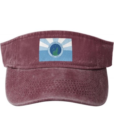 Flag of Leelanau County, Michigan Sun Visor Hats for Women Men Adjustable Sports Sun Hats Cotton Golf Cap Red $12.63 Sun Hats