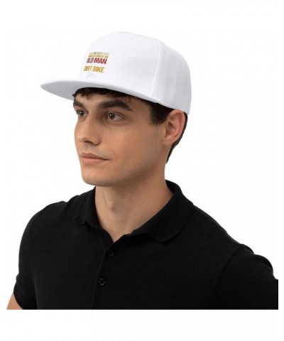 Never Underestimate an Old Man with A Dirt Bike Snapback Hats for Men Baseball Cap Trucker Hat Flat Brim Hats White $13.05 Ba...