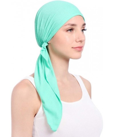 Chemo Head Scarf Beanie Skull Cover Cap Turbans for Women Long Hair Cancer Hats Head Scarf Sleep Beanie Headwraps A-green $9....