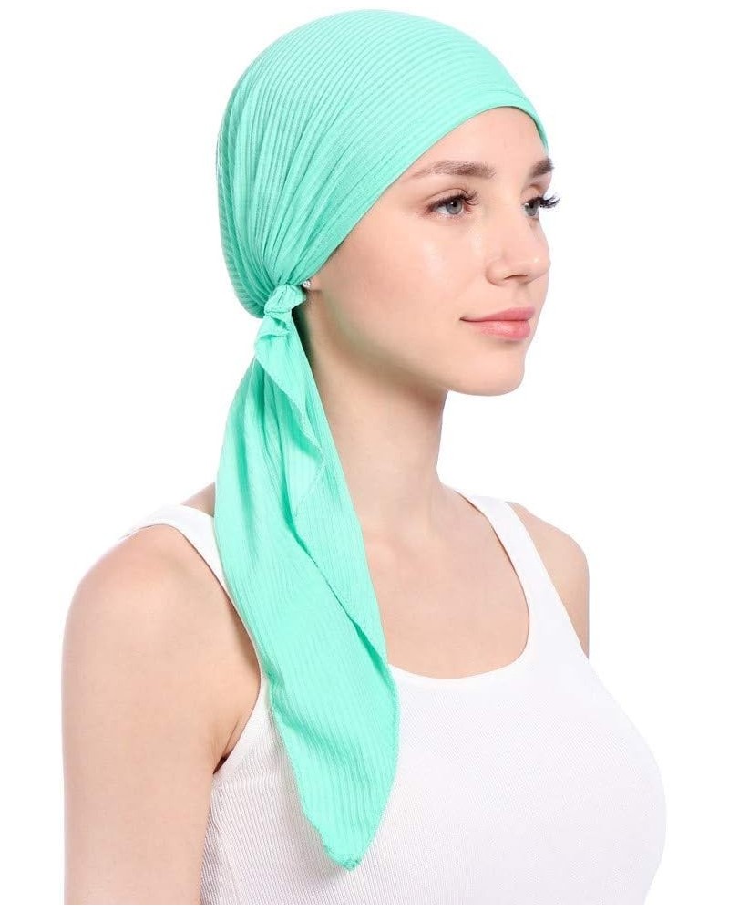 Chemo Head Scarf Beanie Skull Cover Cap Turbans for Women Long Hair Cancer Hats Head Scarf Sleep Beanie Headwraps A-green $9....