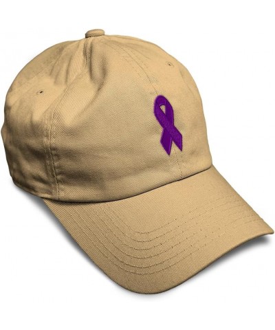 Soft Baseball Cap Cancer Support Symbol G Cotton Dad Hats for Men & Women Khaki $16.23 Baseball Caps