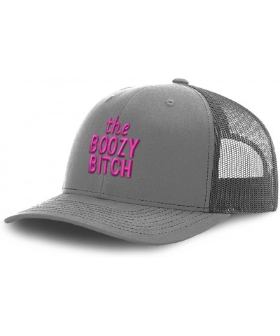 Trucker Baseball Cap The Boozy Bitch Cotton Dad Hats for Men & Women Grey $16.23 Baseball Caps