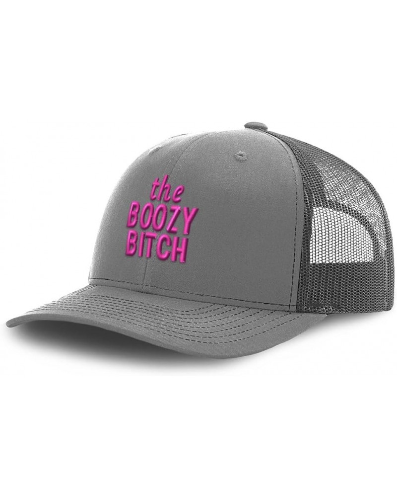 Trucker Baseball Cap The Boozy Bitch Cotton Dad Hats for Men & Women Grey $16.23 Baseball Caps