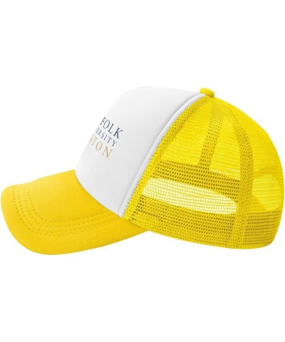 Suffolk University Trucker Hats for Both Men and Women - Mesh Baseball Snapback Hats Yellow $9.89 Baseball Caps