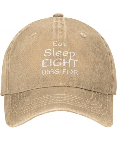 Eat Sleep Wheelie Repeat Hat Men Baseball Caps Graphic Caps Natural $9.90 Baseball Caps