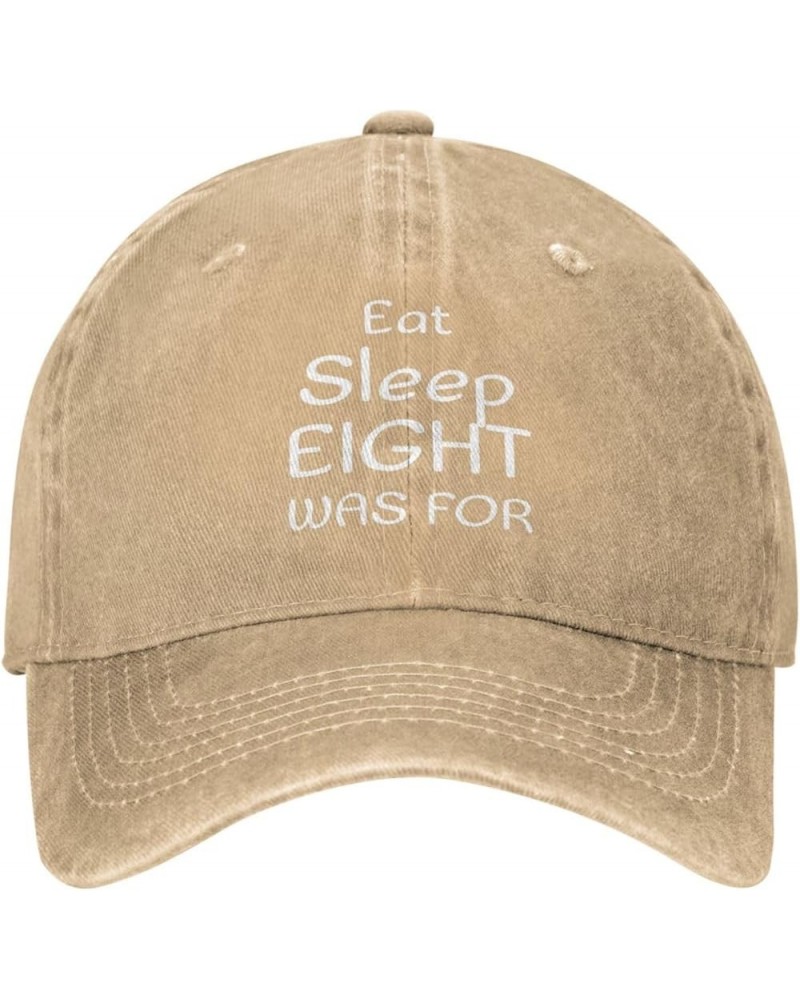 Eat Sleep Wheelie Repeat Hat Men Baseball Caps Graphic Caps Natural $9.90 Baseball Caps