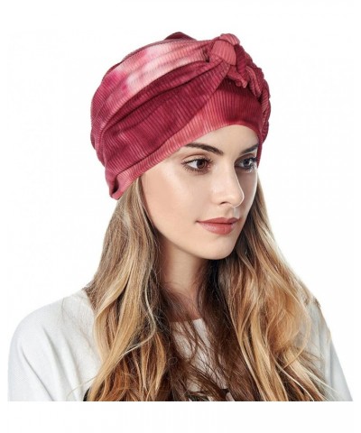 LIXIAO Turbans for Women Vintage Pre Tied Beanie Bonnet Light Comfy Soft Headscarf Caps Breathable Pretty Head Covers Wine $7...