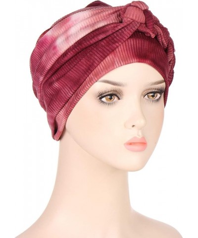 LIXIAO Turbans for Women Vintage Pre Tied Beanie Bonnet Light Comfy Soft Headscarf Caps Breathable Pretty Head Covers Wine $7...