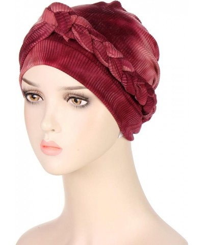 LIXIAO Turbans for Women Vintage Pre Tied Beanie Bonnet Light Comfy Soft Headscarf Caps Breathable Pretty Head Covers Wine $7...