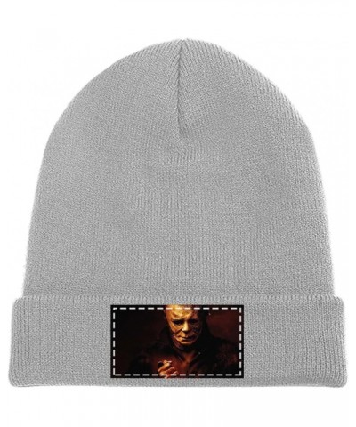 Fashion Warm Hat Halloween Michael Myerss Stretchy Cap Hedging Cap Casual Cap for Men Women Beanie Hat Light Gray-style-6 $9....