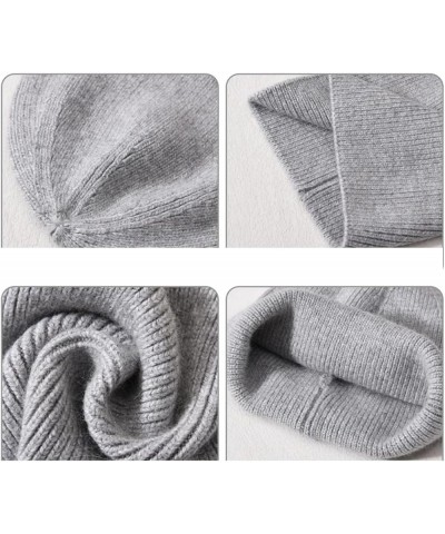 Knitted Beanie Hat Women Warm Spring Autumn Knitting Caps Fashion Ladies Striped Skullies Hats Blush $18.39 Skullies & Beanies