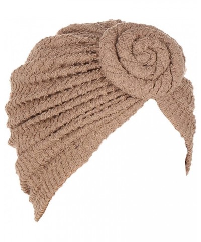 Women Turbans Knot Pre Tied Bonnet Cap Headwraps Hats Ladies Baseball Caps for Women Khaki-a $9.66 Skullies & Beanies