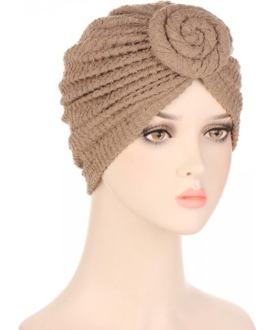 Women Turbans Knot Pre Tied Bonnet Cap Headwraps Hats Ladies Baseball Caps for Women Khaki-a $9.66 Skullies & Beanies