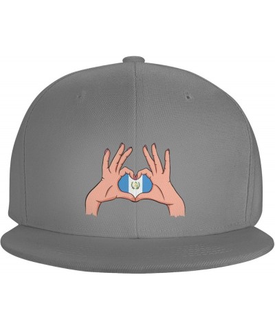 Holding Love in Your Hands Flag of Guatemala Baseball Cap for Men Women Snapback Hat Adjustable Flat Bill Hats Gray $14.11 Ba...