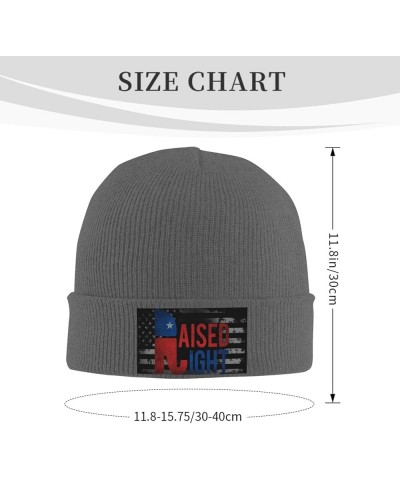 Raised Right Vintage Republican Knit Hats Winter Warm Chunky Beanie Hat for Men Women Deep Heather $14.32 Skullies & Beanies