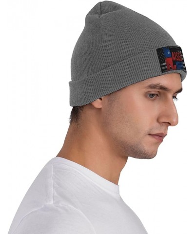 Raised Right Vintage Republican Knit Hats Winter Warm Chunky Beanie Hat for Men Women Deep Heather $14.32 Skullies & Beanies