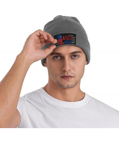 Raised Right Vintage Republican Knit Hats Winter Warm Chunky Beanie Hat for Men Women Deep Heather $14.32 Skullies & Beanies