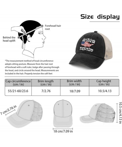 Support The Country You Live in Or Live in Where You Support Hats for Mens Baseball Caps Stylish Washed Running Allblack $10....