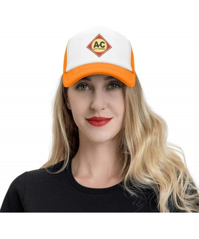 Allis Chalmers Trucker Hat Men - Mesh Baseball Snapback Cap Baseball Cap Baseball Cap Orange $10.44 Baseball Caps