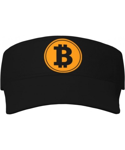 Bitcoin Maximalist Symbol Logo Cryptocurrency Visor Hats Novelty Adjustable Sport Sun Visor Cap Empty Top Baseball Hat for Me...