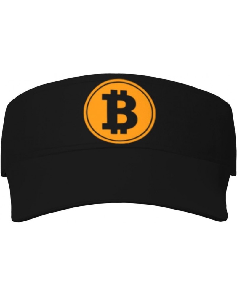 Bitcoin Maximalist Symbol Logo Cryptocurrency Visor Hats Novelty Adjustable Sport Sun Visor Cap Empty Top Baseball Hat for Me...