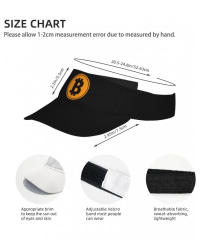 Bitcoin Maximalist Symbol Logo Cryptocurrency Visor Hats Novelty Adjustable Sport Sun Visor Cap Empty Top Baseball Hat for Me...