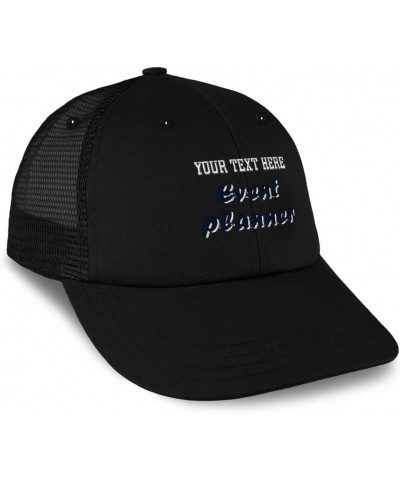 Custom Custom Trucker Hat Baseball Cap Event Planner Party Cotton Wedding Dad Hats for Men & Women Black Personalized Text He...