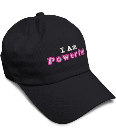 Soft Baseball Cap I Am Powerful Cotton Dad Hats for Men & Women Black $13.16 Baseball Caps