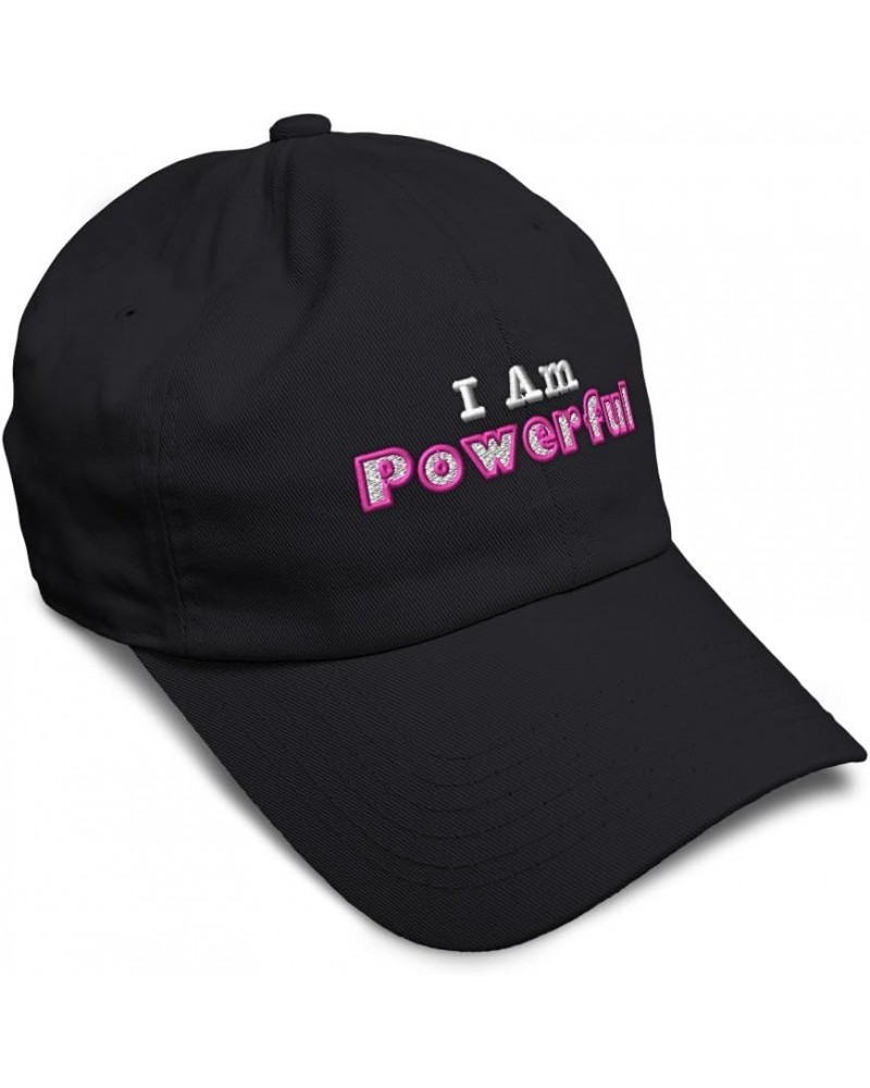 Soft Baseball Cap I Am Powerful Cotton Dad Hats for Men & Women Black $13.16 Baseball Caps