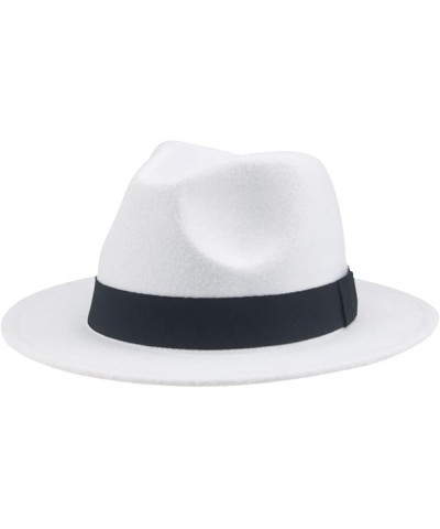 Fedora Hat Soft Trilby Trendy Panama Hats Lightweight Wide Brim Hat with Solid Color Band for Men Women Kids Beige1 $12.00 Fe...