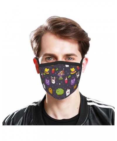 A Lovely and Whimsical Seamless Pattern Face Mask 2 Pcs Face Cover Reusable Washable Breathable for Men Women Balaclavas Band...