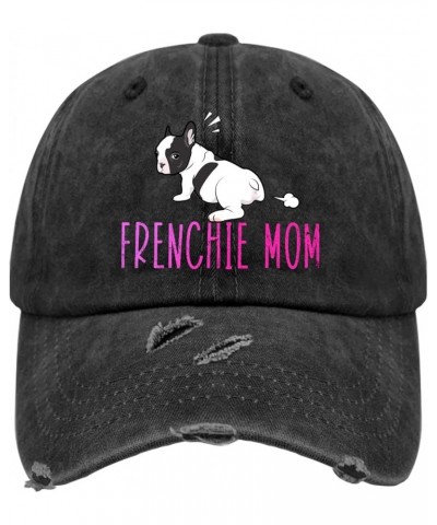 Dog Mama Hats for Men Baseball Cap Adjustable Hats for Men Frenchie Mom Baseball Cap for Women Allblack $12.43 Baseball Caps