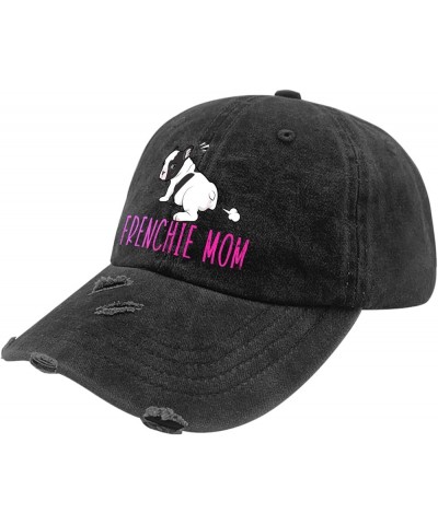 Dog Mama Hats for Men Baseball Cap Adjustable Hats for Men Frenchie Mom Baseball Cap for Women Allblack $12.43 Baseball Caps