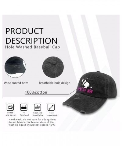 Dog Mama Hats for Men Baseball Cap Adjustable Hats for Men Frenchie Mom Baseball Cap for Women Allblack $12.43 Baseball Caps