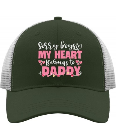 Sorry Boys My Heart Belongs to Daddy Cap Apricot Mens Hats and Caps Gifts for Dad Running Caps Army Green 2 $12.97 Sun Hats