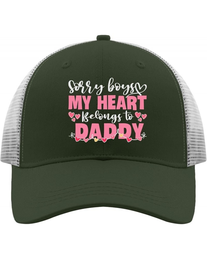 Sorry Boys My Heart Belongs to Daddy Cap Apricot Mens Hats and Caps Gifts for Dad Running Caps Army Green 2 $12.97 Sun Hats