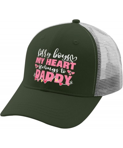 Sorry Boys My Heart Belongs to Daddy Cap Apricot Mens Hats and Caps Gifts for Dad Running Caps Army Green 2 $12.97 Sun Hats