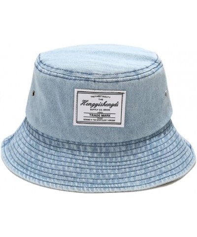 Denim Bucket Hats for Women Girls Washed Y2K Denim Cap Foldable Sun Hats Aesthetic Beach Hats Cute Everyday Hat Light Blue $1...