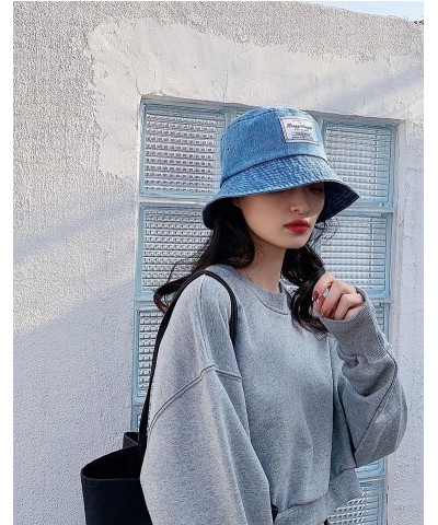 Denim Bucket Hats for Women Girls Washed Y2K Denim Cap Foldable Sun Hats Aesthetic Beach Hats Cute Everyday Hat Light Blue $1...